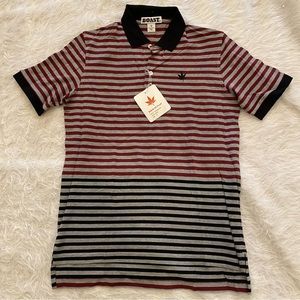 Boast NWT cotton pique stripe polo shirt tennis golf shirt size M